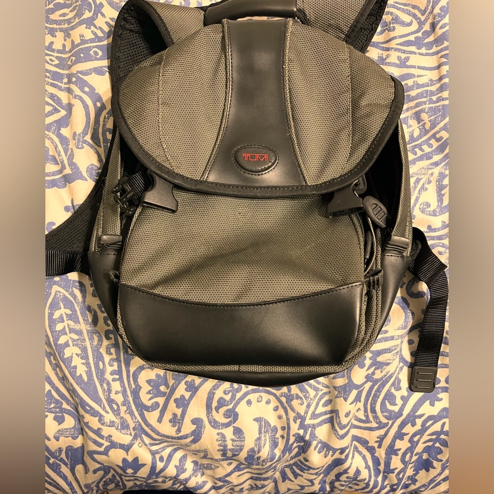 Tumi canvas backpack small, excellent condition